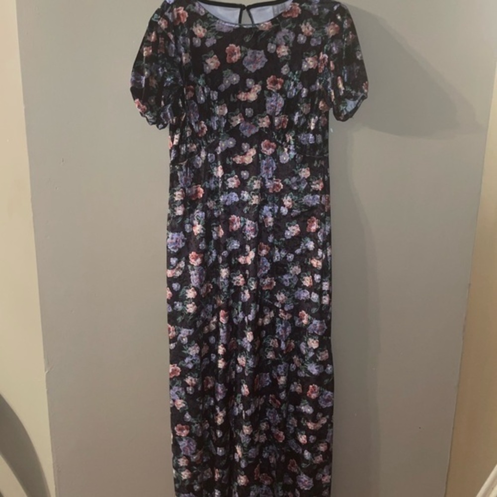 ASOS Floral Velvet  Maxi Size 12 Women New with Tags